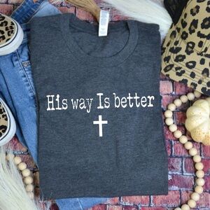 Bella Canvas Dark Gray Unisex Tee with White Graphic